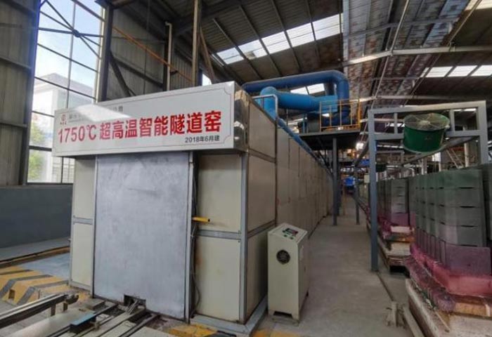 Production line of refractory bricks